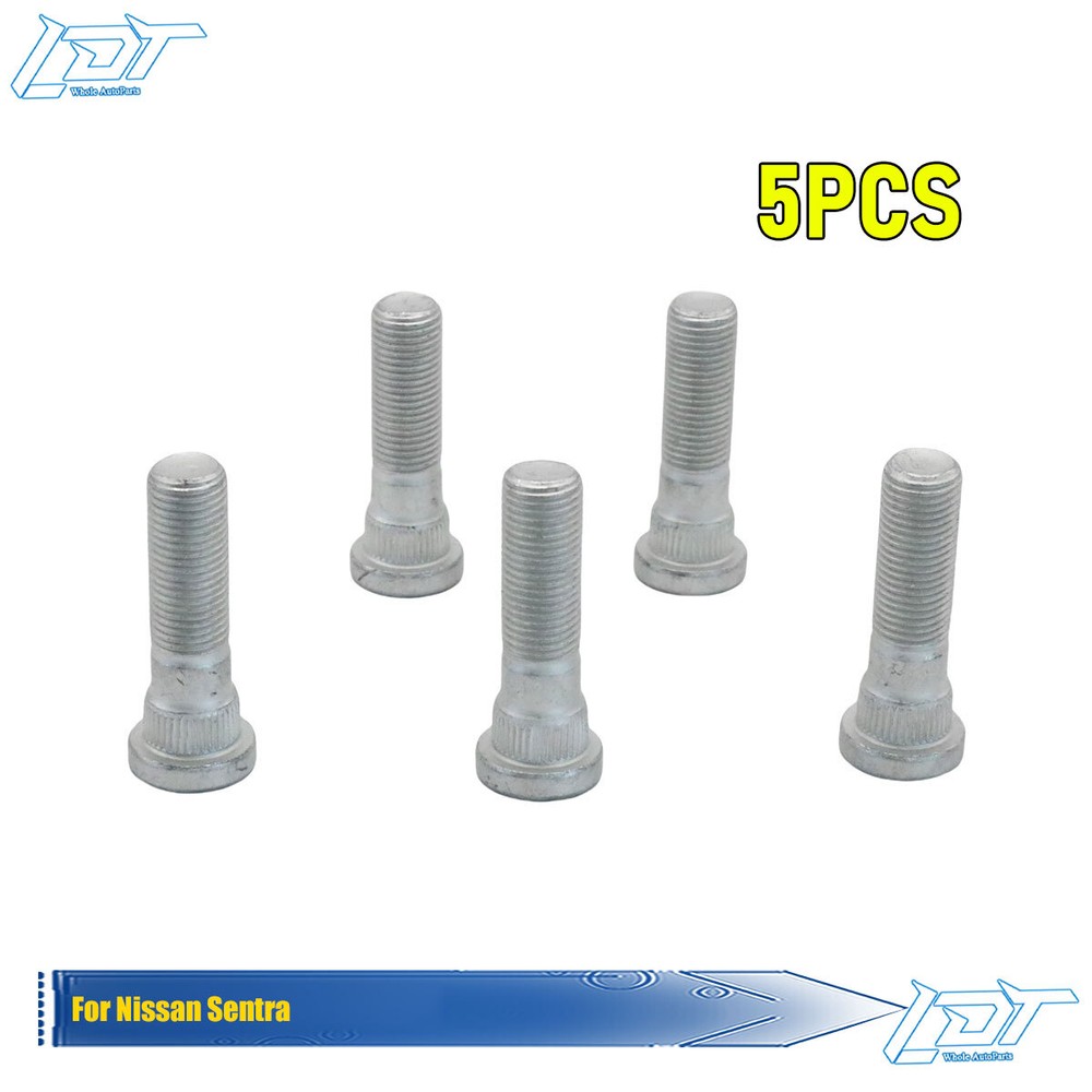 Pack (5)M12x1.25 Wheel Lug Bolts Wheel Stud For Nissan Leaf Maxima Murano NV